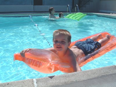 Josh chillin' at the pool